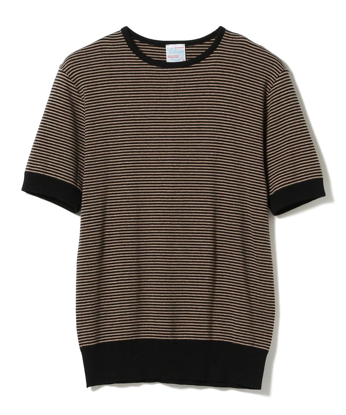 LETROYES / 別注 THOMAS ボーダークルーネックニット / 4(LL) / BLACK 