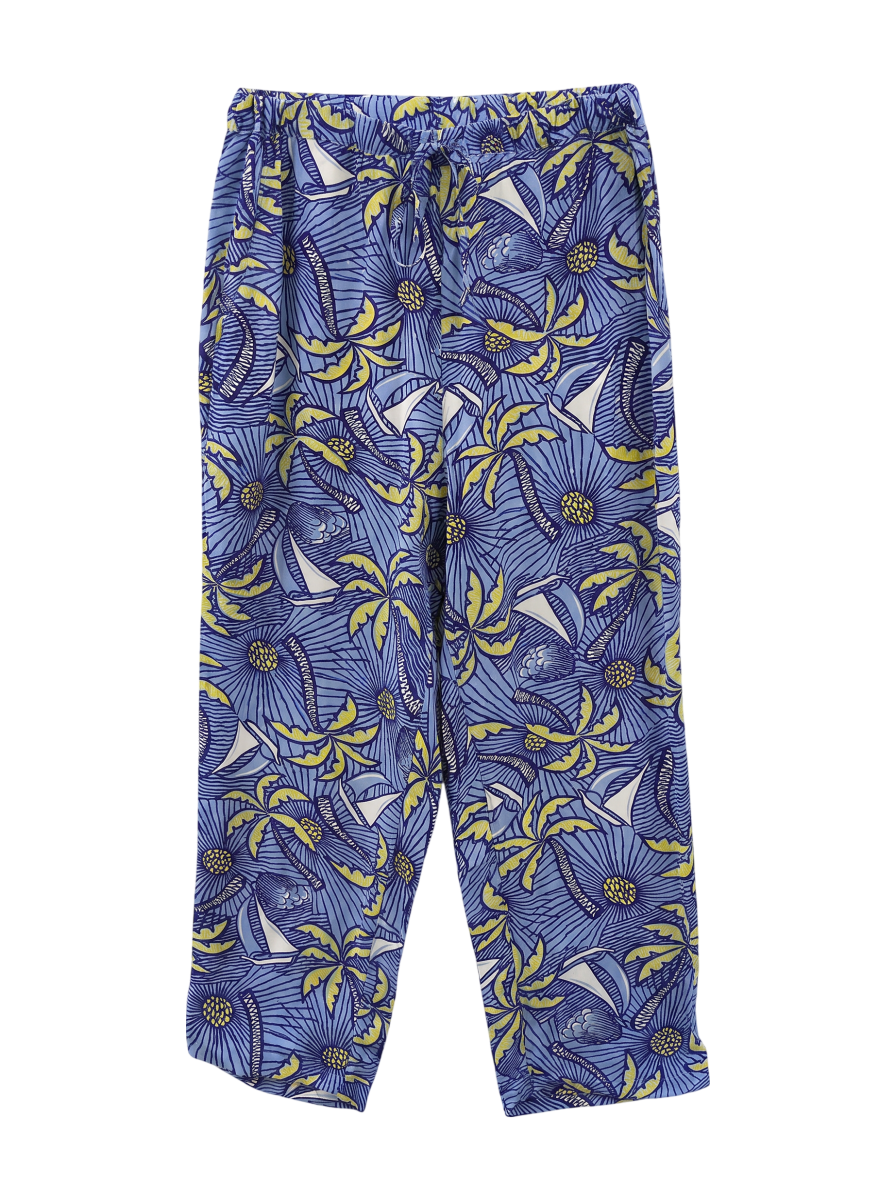 美品 BEAMS sunsurf 別注 ハワイアン イージーパンツ SUN SURF / 別注 ハワイアン イージーパンツ / FREE / BLUE – BEAMS digroo