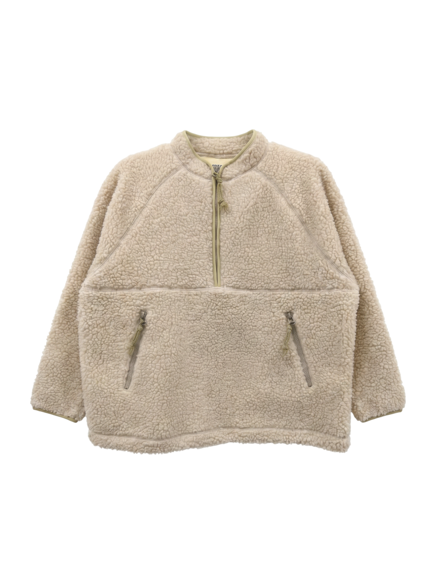 ビームス　ハーフジップ　ボアセーター BEAMS BOY / ボア フリース ハーフジップ プルオーバー / FREE / BEIGE