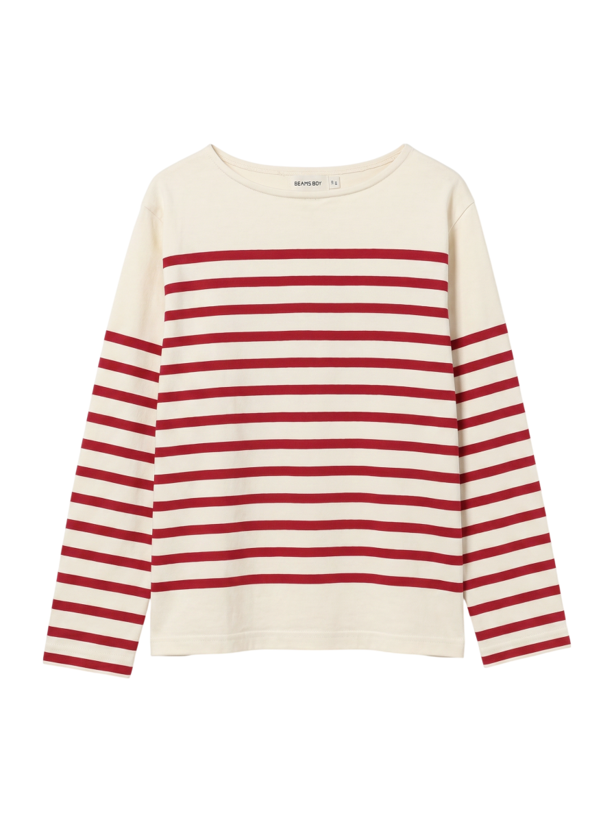 BEAMS BOY - beamsboy ナバルボーダー ビッグ ボートネック カットソー BEAMS BOY / ナバルボーダー ビッグ ボートネック カットソー / 0(XS