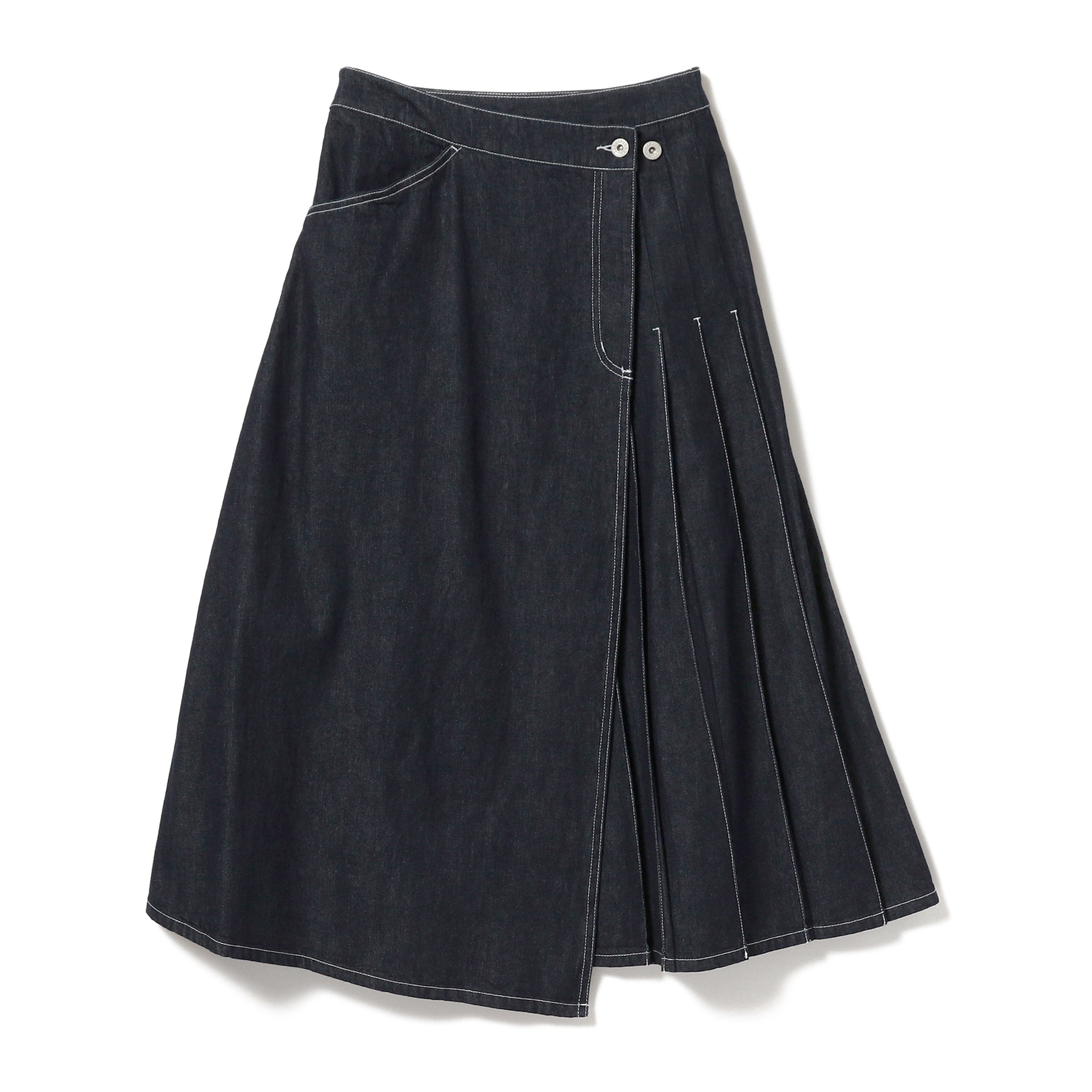 BEAMS BOY / ラップ プリーツ スカート / 2(M) / NAVY – BEAMS digroo