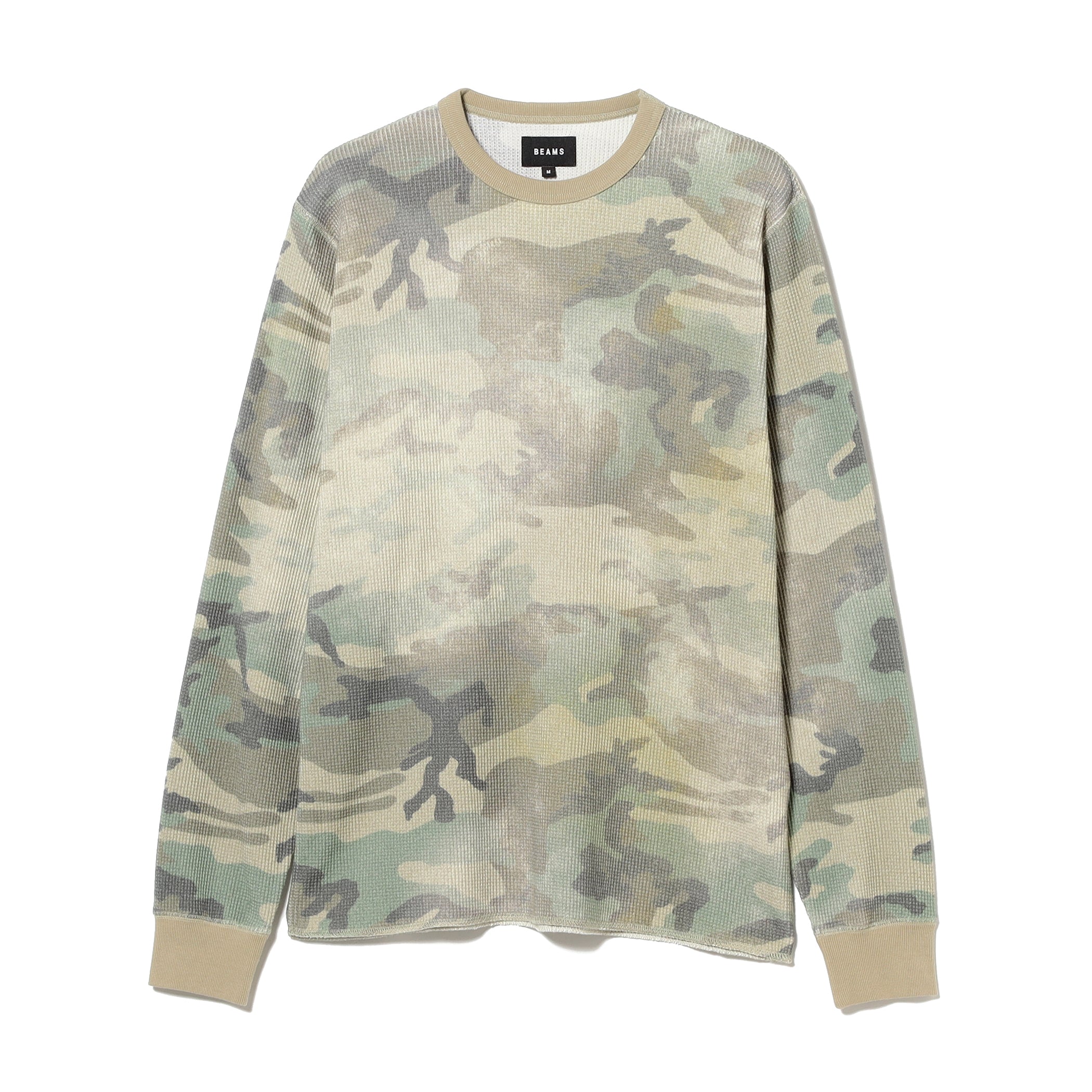beams プリントサーマルクルーネックTシャツ　M BEAMS / プリント サーマル クルーネック Tシャツ / S / MULTI COLOR