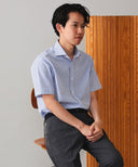 BEAMS F / ギンガムチェック カッタウェイカラーシャツ