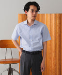 BEAMS F / ギンガムチェック カッタウェイカラーシャツ