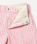 BEAMS BOY / ストレッチ サッカー ギンガム スラックス