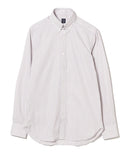 BEAMS F / コットン オルタネイトストライプ タブカラーシャツ