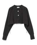 BEAMS BOY / ミリタリー リブ ショート ヘンリーネック