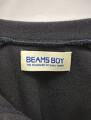BEAMS BOY / ミリタリー リブ ショート ヘンリーネック