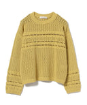 Demi-Luxe BEAMS / アイレット クルーネック ニット