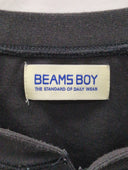 BEAMS BOY / ミリタリー リブ ショート ヘンリーネック