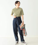 Healthknit × BEAMS BOY / 別注 ヴィンテージ ブロード リブ 5分袖 Tシャツ