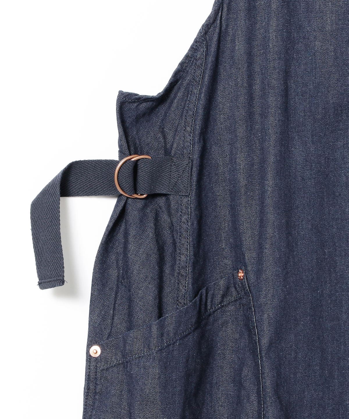 BEAMS BOY ⿻ デニム＆ヒッコリー エプロンワンピース サロペット BEAMS BOY / デニム&ヒッコリー エプロン ワンピース / 0(XS) / NAVY
