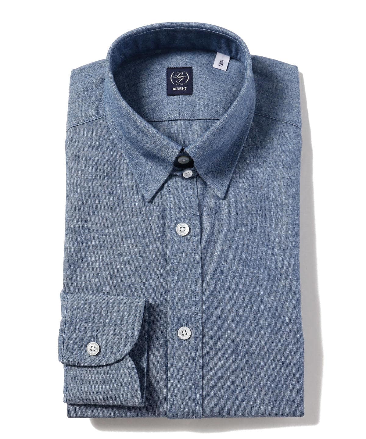 BEAMS F / シャンブレー タブカラーシャツ / 38 / NAVY – BEAMS digroo