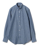 BEAMS F / シャンブレー タブカラーシャツ