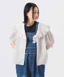 BEAMS BOY / ドット ドビー ビッグカラー ショートスリーブ