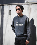 BEAMS / フェード プリント クルーネック スウェット