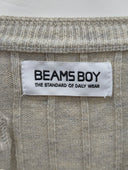 BEAMS BOY / 12ゲージ リブ ミリタリー ヘンリーネック