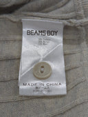 BEAMS BOY / 12ゲージ リブ ミリタリー ヘンリーネック