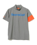 GOLF ORANGE / 切り替え 半袖 モックタートルネック シャツ