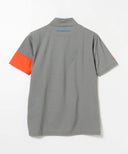 GOLF ORANGE / 切り替え 半袖 モックタートルネック シャツ