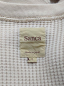 Sanca / ビッグワッフル クルーネック Tシャツ