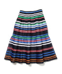 MUVEIL / ボーダー プリーツ スカート