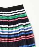 MUVEIL / ボーダー プリーツ スカート