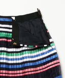 MUVEIL / ボーダー プリーツ スカート