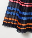 MUVEIL / ボーダー プリーツ スカート