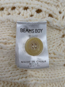 BEAMS BOY / コットン ナイロン アラン カーディガン