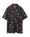 BEAMS GOLF / KAORU SATO 総柄 ポロシャツ