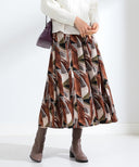Ray BEAMS / Printed A-line Skirt