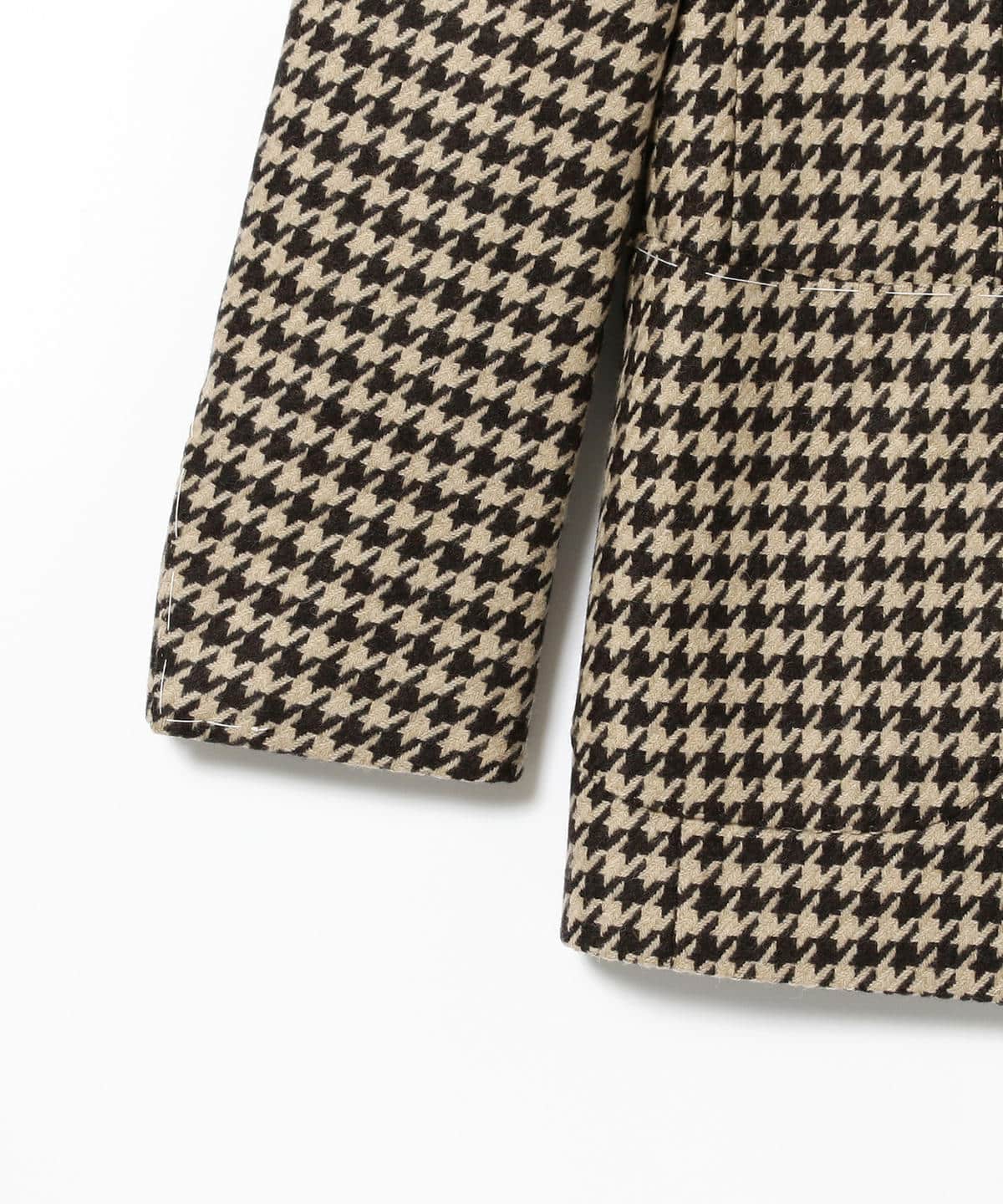ハウンドトゥースパターン ジャケット BEAMS F / KYNOCH ハウンドトゥース ジャケット / 46 / BROWN – BEAMS