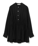 Demi-Luxe BEAMS / バンドカラーギャザーフレア シャツ