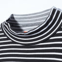 GOLF ORANGE / クレイジー ボーダー モックタートルネック シャツ