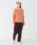 BEAMS BOY / 7ゲージ ボーダー クルーネック ニット 23FW