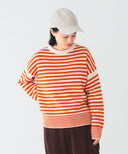 BEAMS BOY / 7ゲージ ボーダー クルーネック ニット 23FW
