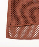 Demi-Luxe BEAMS / メッシュ ポロ襟 ボタンニット