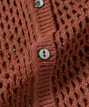 Demi-Luxe BEAMS / メッシュ ポロ襟 ボタンニット