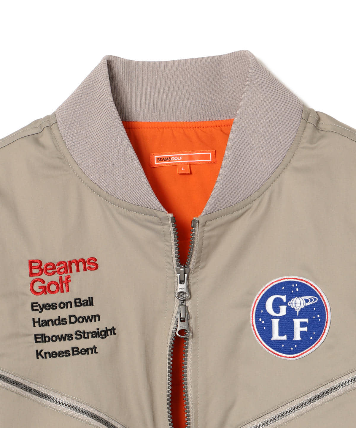 GOLF ORANGE / 中綿 フライト ジャケット / L / BEIGE – BEAMS digroo