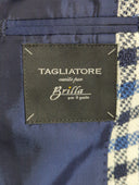 TAGLIATORE × Brilla per il gusto / 別注 VESUVIO LIGHT ブルーチェック 2ボタン ジャケット