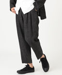 SAGE DE CRET / 先染め 2タック 9分丈 ペグトップパンツ