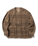 BEAMS LIGHTS / エクストラウーブン ノーカラー ジップ ブルゾン