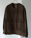 BEAMS LIGHTS / エクストラウーブン ノーカラー ジップ ブルゾン