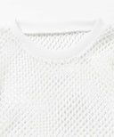 Ray BEAMS / メッシュ クルーネック Tシャツ
