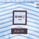BEAMS F / ストライプ ワイドカラーシャツ