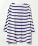 BEAMS BOY / オーバーサイズ ボートネック ボーダーカットソー