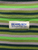 BEAMS BOY / フライス マルチボーダー タートルネック プルオーバー カットソー