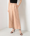 Demi-Luxe BEAMS / シルクウール セミワイドパンツ