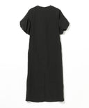 Demi-Luxe BEAMS / ソフトリネン スキッパーワンピ―ス
